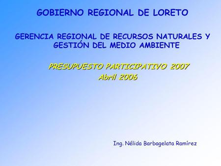 GOBIERNO REGIONAL DE LORETO