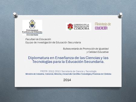 PROTRI 2012/2013 Secretaría de Ciencia y Tecnología