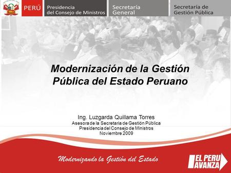 Modernización de la Gestión Pública del Estado Peruano