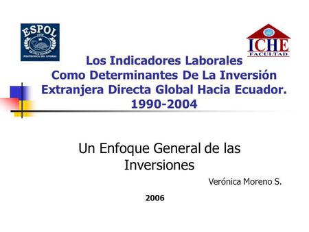 Un Enfoque General de las Inversiones