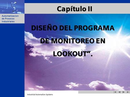 Capítulo II DISEÑO DEL PROGRAMA DE MONITOREO EN LOOKOUT”.