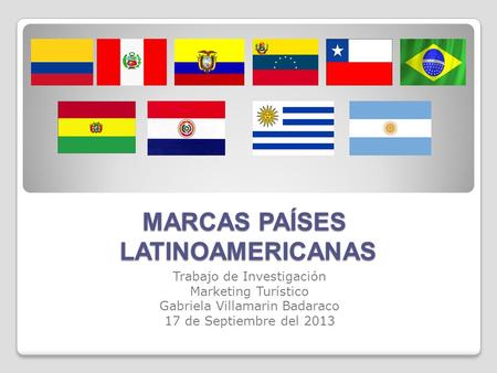 MARCAS PAÍSES LATINOAMERICANAS