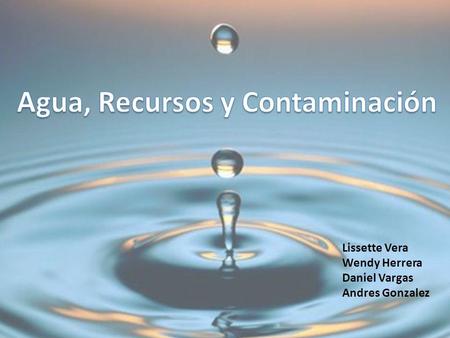 Agua, Recursos y Contaminación