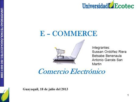 E – COMMERCE Comercio Electrónico
