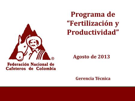 Programa de “Fertilización y Productividad”