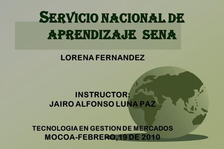 SERVICIO NACIONAL DE APRENDIZAJE SENA