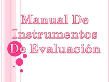 Manual De Instrumentos