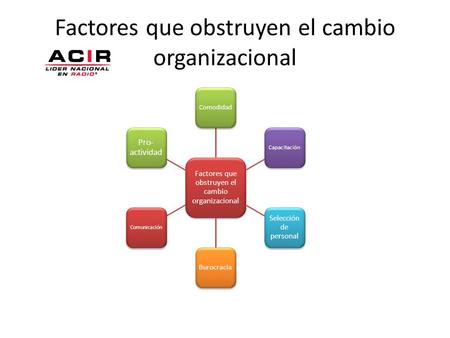 Factores que obstruyen el cambio organizacional