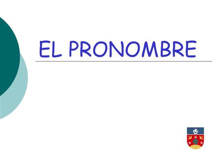 EL PRONOMBRE.