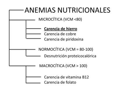 ANEMIAS NUTRICIONALES