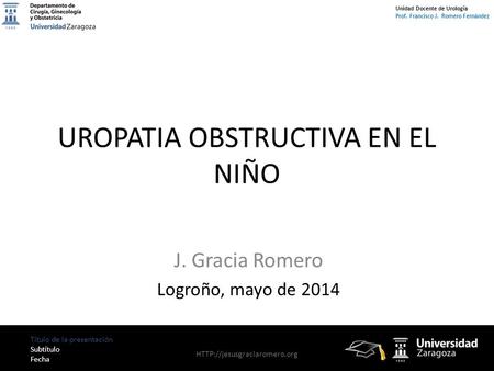 UROPATIA OBSTRUCTIVA EN EL NIÑO