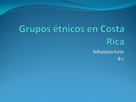 Grupos étnicos en Costa Rica