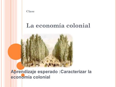 Clase La economía colonial