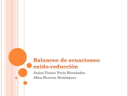 Balanceo de ecuaciones: oxido-reducción