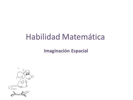 Habilidad Matemática Imaginación Espacial.