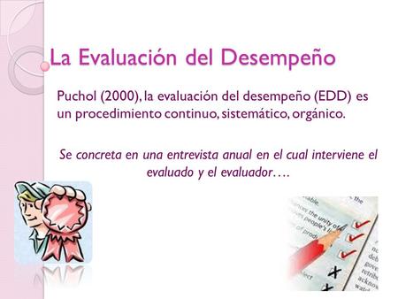 La Evaluación del Desempeño
