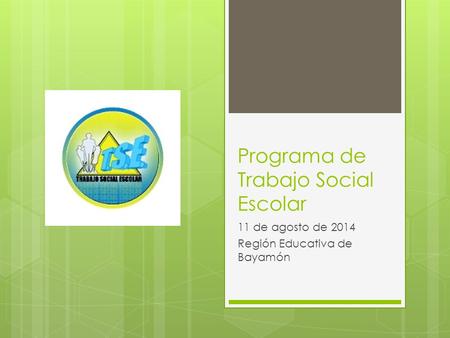 Programa de Trabajo Social Escolar