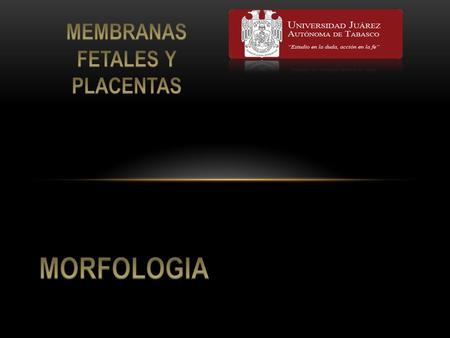 MEMBRANAS FETALES Y PLACENTAS