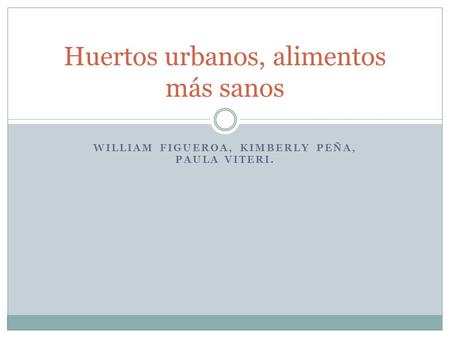 Huertos urbanos, alimentos más sanos