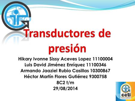 Transductores de presión