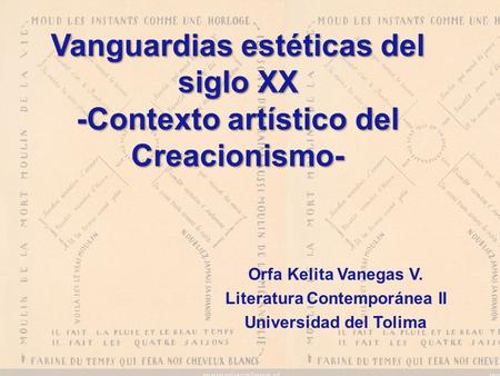 Literatura Contemporánea II Universidad del Tolima