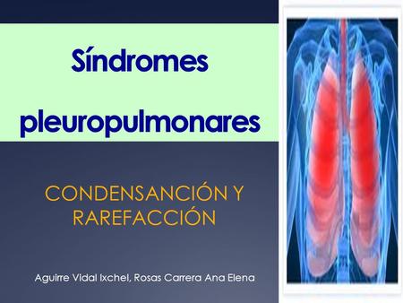 Síndromes pleuropulmonares