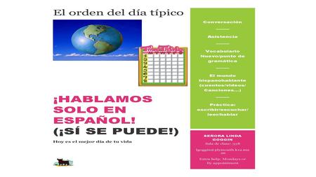 Were you absent last week? Don’t forget to check in with me….. You missed some stuff !! lunes, 22 de septiembre I hope they make up their work so I don’t.