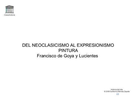 DEL NEOCLASICISMO AL EXPRESIONISMO PINTURA