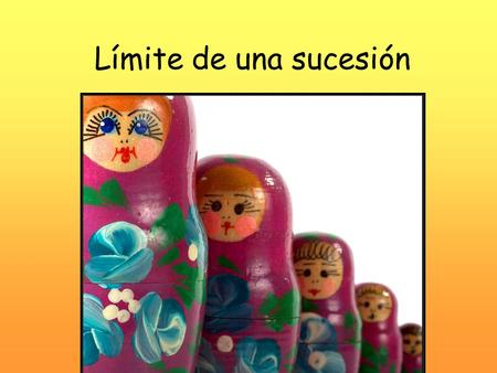Límite de una sucesión.