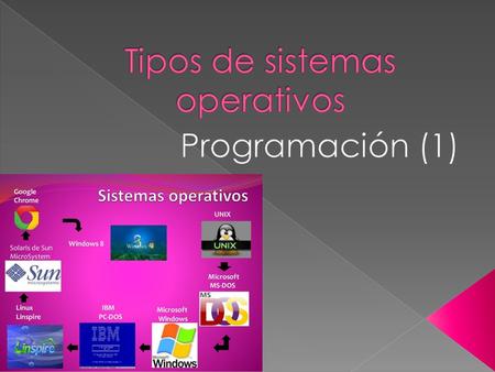 Tipos de sistemas operativos
