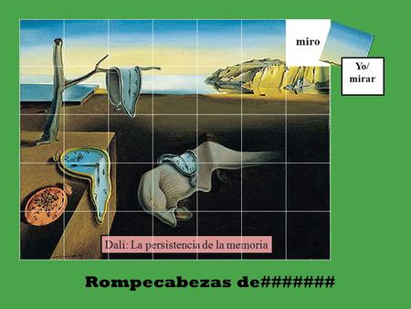Dalí: La persistencia de la memoria miro Rompecabezas de####### Yo/ mirar.