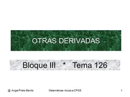 Matemáticas Accso a CFGS