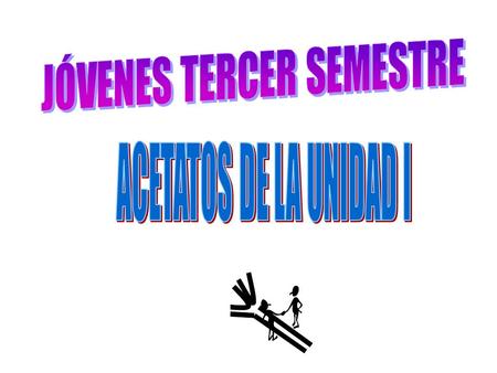 ACETATO 1 “JÓVENES TERCER SEMESTRE” UNIDAD I MOTIVACION Y AUTOCONOCIMIENTO Subsecretaría de Educación e Investigación Tecnológica Dirección General de.