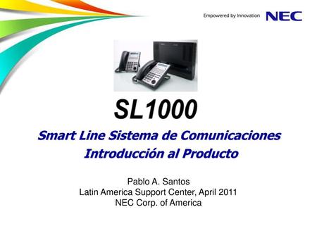 Smart Line Sistema de Comunicaciones Introducción al Producto