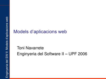 Models d’aplicacions web
