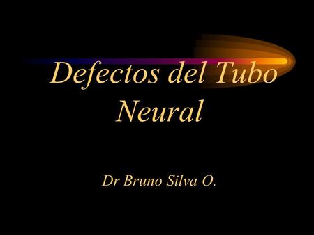 Defectos del Tubo Neural Dr Bruno Silva O.. A. Lesiones Abiertas. Craneoraquisquisis total. Anencefalia. Mielosquisis o Raquisquisis.