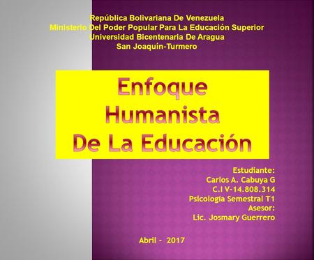 República Bolivariana De Venezuela Ministerio Del Poder Popular Para La Educación Superior Universidad Bicentenaria De Aragua San Joaquín-Turmero Estudiante: