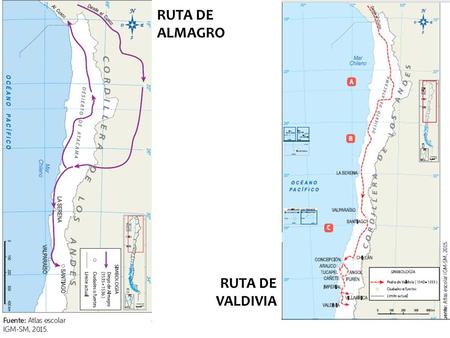 RUTA DE ALMAGRO RUTA DE VALDIVIA. RUTA DE MAGALLANES-ELCANO.