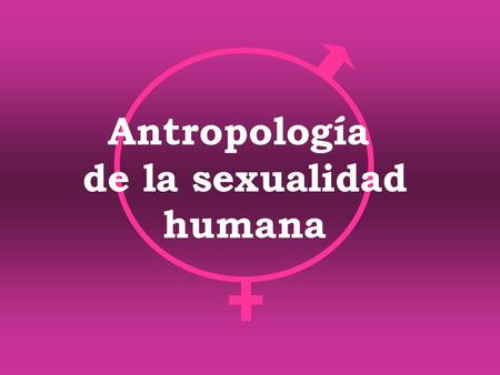 Antropología de la sexualidad humana SEXUALIDAD NO ES SÓLO GENITALIDAD ?