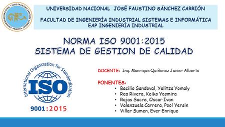 Norma ISO 9001:2015