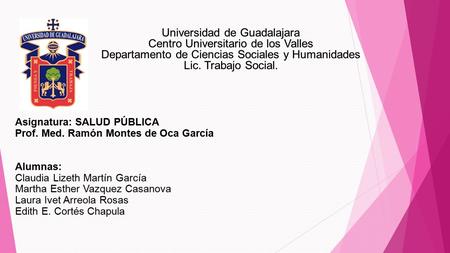 Universidad de GuadalajaraUniversidad de Guadalajara Centro Universitario de los VallesCentro Universitario de los Valles Departamento de Ciencias Sociales.