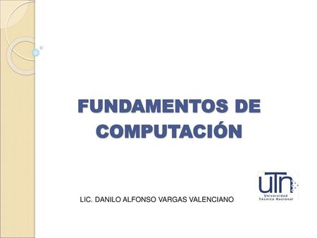 FUNDAMENTOS DE COMPUTACIÓN