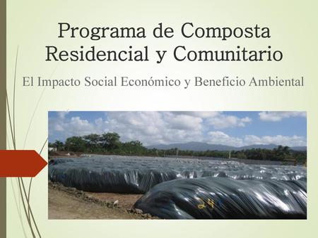 Programa de Composta Residencial y Comunitario