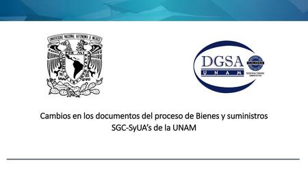 Cambios en los documentos del proceso de Bienes y suministros