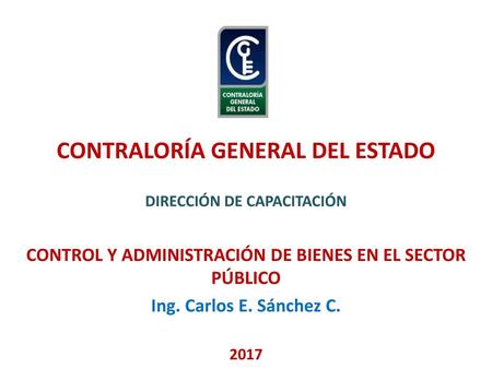CONTRALORÍA GENERAL DEL ESTADO DIRECCIÓN DE CAPACITACIÓN