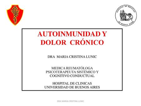 AUTOINMUNIDAD Y DOLOR CRÓNICO
