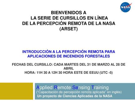 Applied Remote Sensing Training