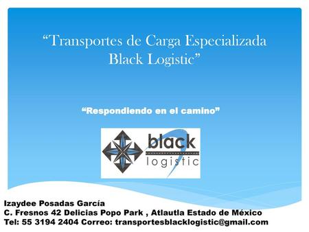“Transportes de Carga Especializada Black Logistic”