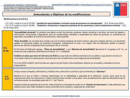 Antecedentes y Objetivos de las modificaciones