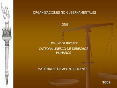 ORGANIZACIONES NO GUBERNAMENTALES